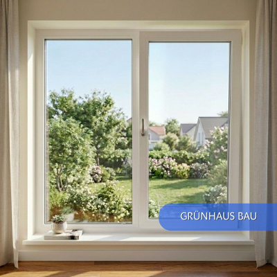 Окна ПВХ Grunhaus Bau, двухстворчатые 1300*1400
