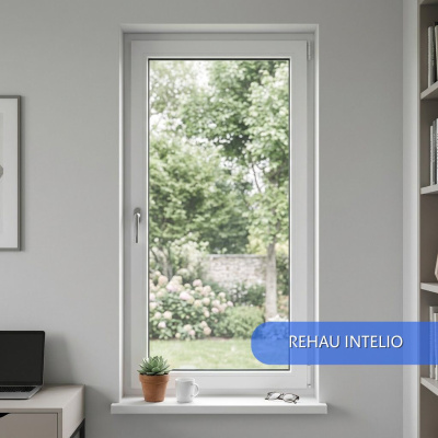 Окна ПВХ Rehau Intelio, одностворчатые 700*1450