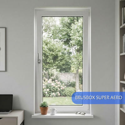 Окна ПВХ Brusbox Super Aero, одностворчатые 700*1450